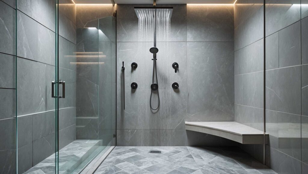 Standard Bathroom Height of shower
