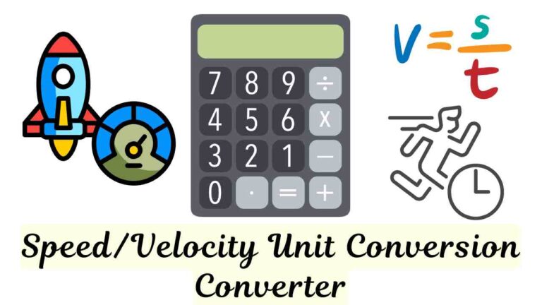 Speed / Velocity Unit Conversion Converter